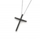 Lantisor din aur 18K cu pandantiv cruciulita cu diamante negre 0,22 ct., model Orsini 0132CIN-C Lantisor din aur 18K cu pandantiv cruciulita cu diamante negre 0,22 ct., model Orsini 0132CIN-C