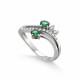 Inel din aur 18K cu smaralde 0,36 ct. si diamante 0,07 ct., model Orsini 2450G-S3X4 Inel din aur 18K cu smaralde 0,36 ct. si diamante 0,07 ct., model Orsini 2450G-S3X4