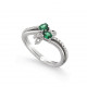 Inel din aur 18K cu smaralde 0,36 ct. si diamante 0,08 ct., model Orsini 2452G-S3X4 Inel din aur 18K cu smaralde 0,36 ct. si diamante 0,08 ct., model Orsini 2452G-S3X4