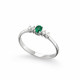 Inel din aur 18K cu smarald 0,16 ct. si diamante 0,08 ct., model Orsini 2660G-S3X4 Inel din aur 18K cu smarald 0,16 ct. si diamante 0,08 ct., model Orsini 2660G-S3X4