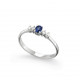 Inel din aur 18K cu safir 0,22 ct. si diamante 0,08 ct., model Orsini 2660G-Z3X4 Inel din aur 18K cu safir 0,22 ct. si diamante 0,08 ct., model Orsini 2660G-Z3X4