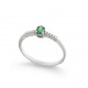Inel din aur 18K cu smarald 0,18 ct. si diamante 0,06 ct., model Orsini 2661G-S3X4 Inel din aur 18K cu smarald 0,18 ct. si diamante 0,06 ct., model Orsini 2661G-S3X4