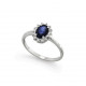 Inel din aur 18K cu safir 0,85 ct. si diamante 0,14 ct., model Orsini 2716G-Z5X7 Inel din aur 18K cu safir 0,85 ct. si diamante 0,14 ct., model Orsini 2716G-Z5X7