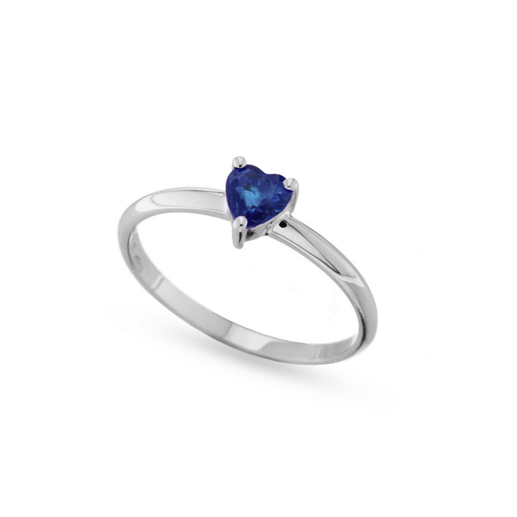 Inel din aur 18K cu safir in forma de inima 0,45 ct., model Orsini 2855G-Z Inel din aur 18K cu safir in forma de inima 0,45 ct., model Orsini 2855G-Z