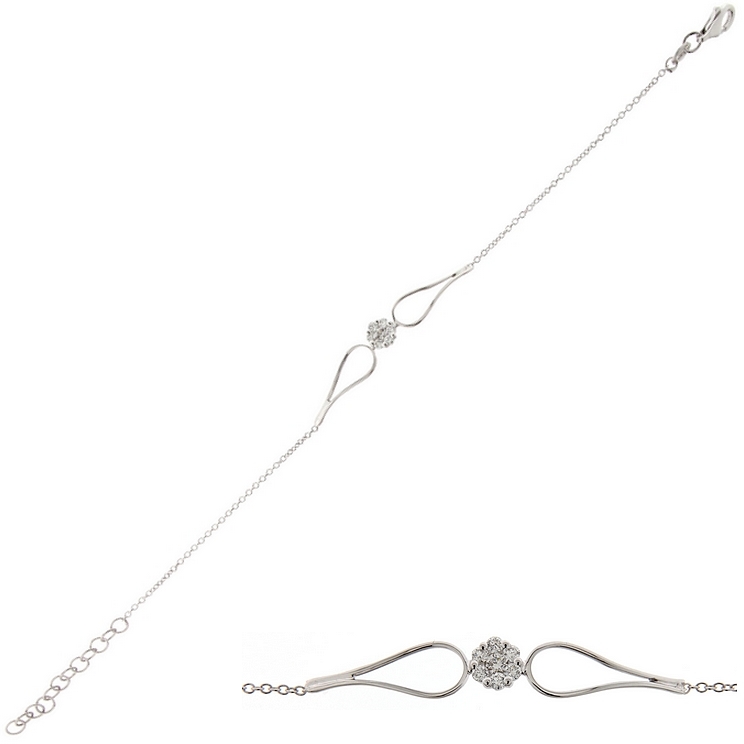 Bratara din aur 18K cu diamante 0,24 ct., model Orsini BR0148 Bratara din aur 18K cu diamante 0,24 ct., model Orsini BR0148