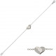 Bratara din aur 18K cu diamant 0,005 ct., model cu inima, Orsini BR0160 Bratara din aur 18K cu diamant 0,005 ct., model cu inima, Orsini BR0160