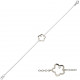 Bratara din aur 18K cu diamant 0,005 ct., model cu floare, Orsini BR0164 Bratara din aur 18K cu diamant 0,005 ct., model cu floare, Orsini BR0164