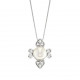 Lantisor din aur 18K cu pandantiv inima cu perla 0,50 gr. si diamante 0,15 ct., model Orsini CI1474 Lantisor din aur 18K cu pandantiv inima cu perla 0,50 gr. si diamante 0,15 ct., model Orsini CI1474