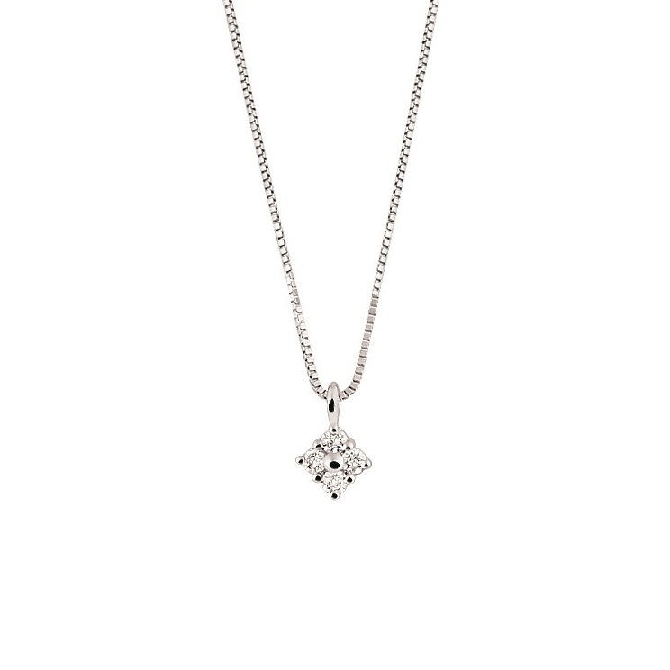 Lantisor din aur 18K cu pandantiv cu diamante 0,08 ct., model Orsini CI1485 Lantisor din aur 18K cu pandantiv cu diamante 0,08 ct., model Orsini CI1485