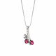 Lantisor din aur 18K cu pandantiv cu rubine 0,50 ct. si diamante 0,08 ct., model Orsini CI1522-R3X4 Lantisor din aur 18K cu pandantiv cu rubine 0,50 ct. si diamante 0,08 ct., model Orsini CI1522-R3X4