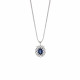 Lantisor din aur 18K cu pandantiv cu safir 0,25 ct. si diamante 0,12 ct., model Orsini CI1554Z3X4 Lantisor din aur 18K cu pandantiv cu safir 0,25 ct. si diamante 0,12 ct., model Orsini CI1554Z3X4