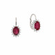 Cercei din aur 18K cu rubin 2,50 ct. si diamante 0,28 ct., model Orsini OR0570R-M5X7 Cercei din aur 18K cu rubin 2,50 ct. si diamante 0,28 ct., model Orsini OR0570R-M5X7
