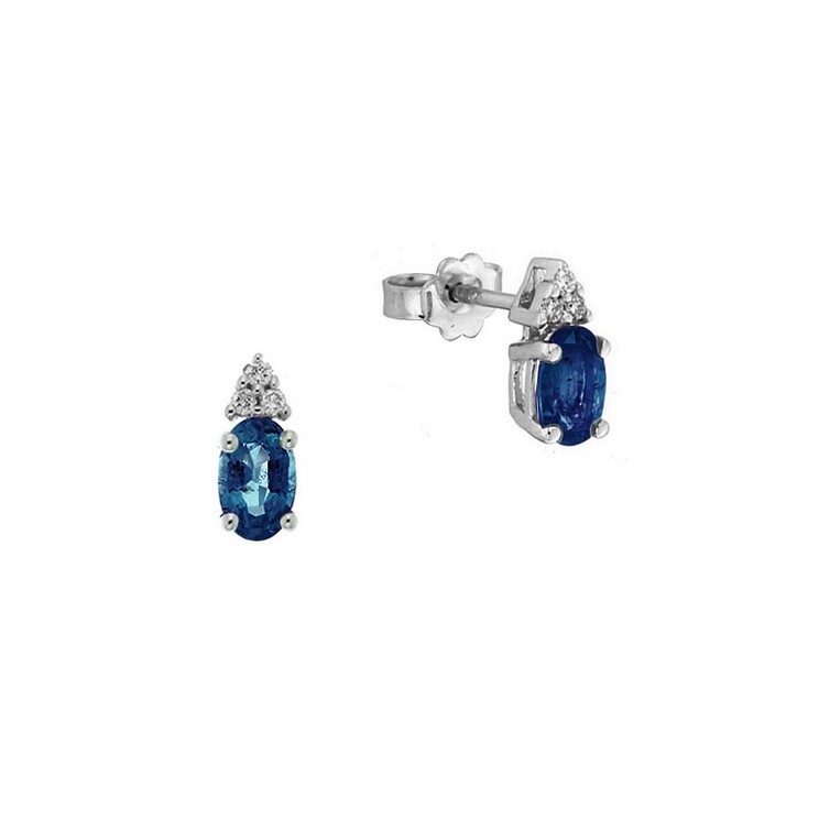 Cercei din aur 18K cu safire 1,07 ct. si diamante 0,06 ct., model Orsini OR0613Z4X6 Cercei din aur 18K cu safire 1,07 ct. si diamante 0,06 ct., model Orsini OR0613Z4X6