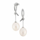 Cercei din aur 18K cu perle 1,50 gr. si diamante 0,10 ct., model Orsini 00199BLP Cercei din aur 18K cu perle 1,50 gr. si diamante 0,10 ct., model Orsini 00199BLP