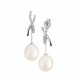 Cercei din aur 18K cu perle 1,50 gr. si diamante 0,10 ct., model Orsini 00201BLP Cercei din aur 18K cu perle 1,50 gr. si diamante 0,10 ct., model Orsini 00201BLP