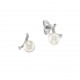 Cercei din aur 18K cu perle 0,80 gr. si diamante 0,04 ct., model Orsini 00220BL Cercei din aur 18K cu perle 0,80 gr. si diamante 0,04 ct., model Orsini 00220BL