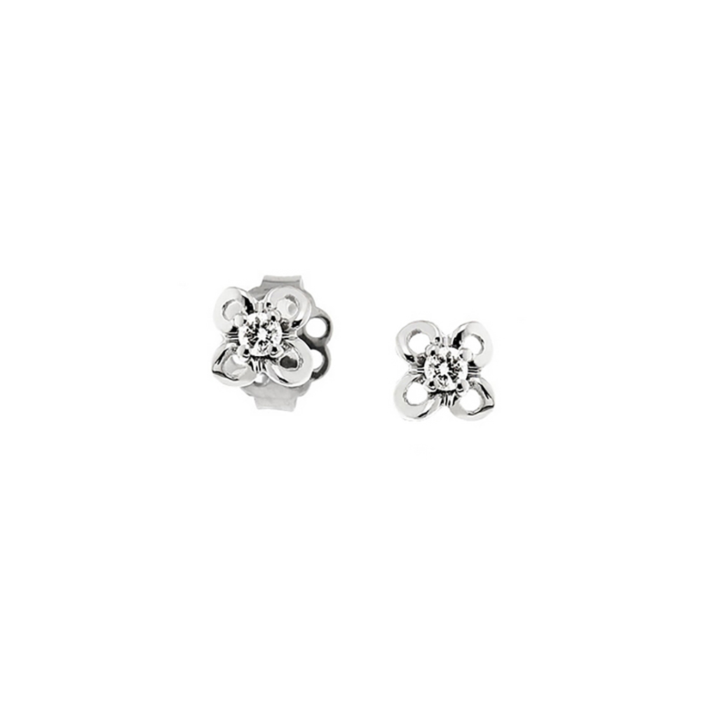 Cercei din aur 18K cu diamante 0,10 ct., model Orsini 00239BL Cercei din aur 18K cu diamante 0,10 ct., model Orsini 00239BL