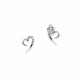 Cercei din aur 18K cu diamante 0,04 ct., model inima, Orsini 00253BL Cercei din aur 18K cu diamante 0,04 ct., model inima, Orsini 00253BL