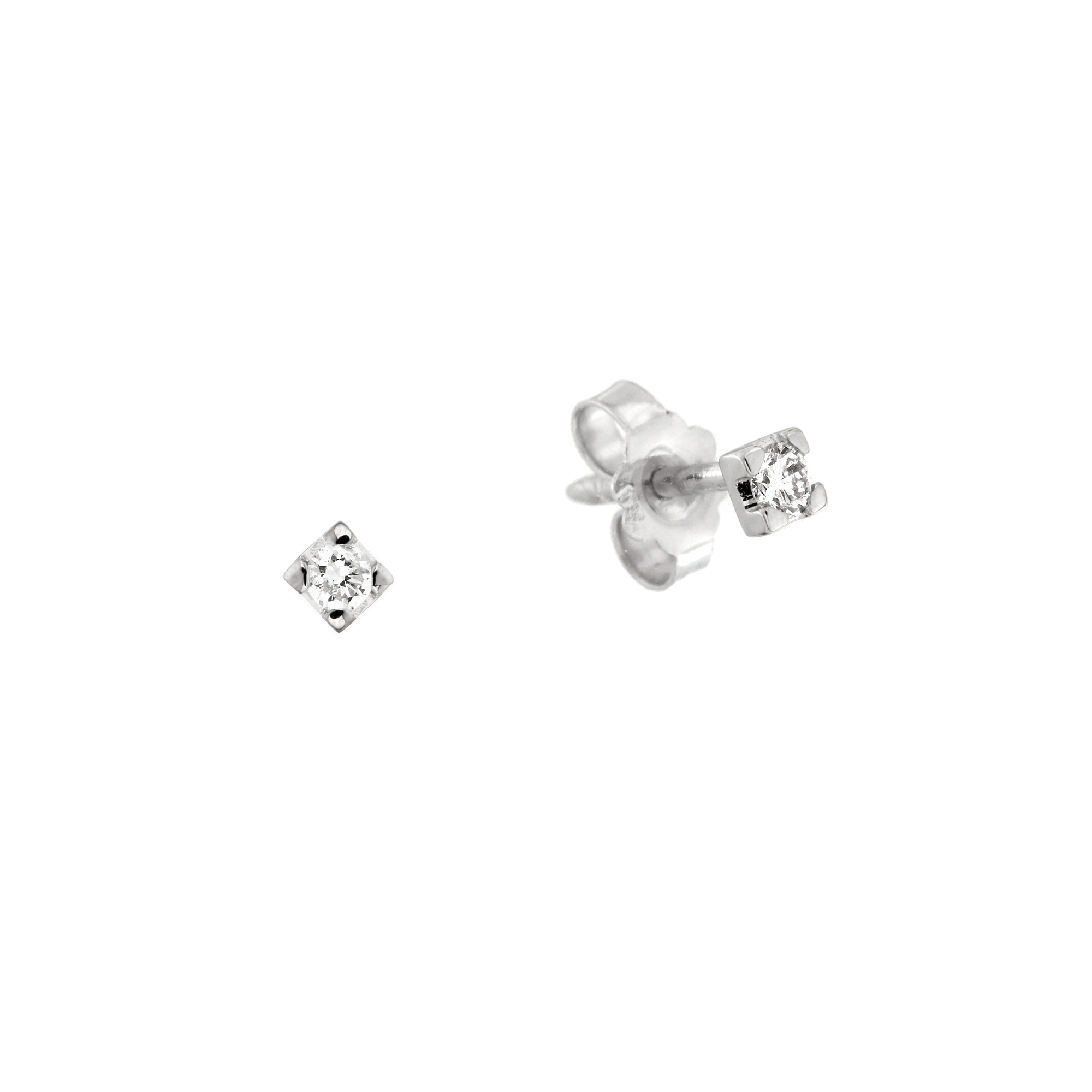 Cercei din aur 18K cu diamante 0,08 ct., model Orsini 00254BL-08 Cercei din aur 18K cu diamante 0,08 ct., model Orsini 00254BL-08