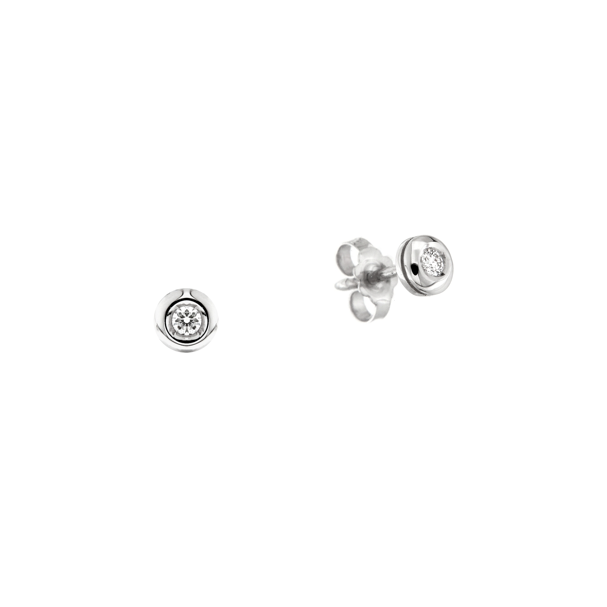 Cercei din aur 18K cu diamante 0,06 ct., model Orsini 00255BL-06 Cercei din aur 18K cu diamante 0,06 ct., model Orsini 00255BL-06