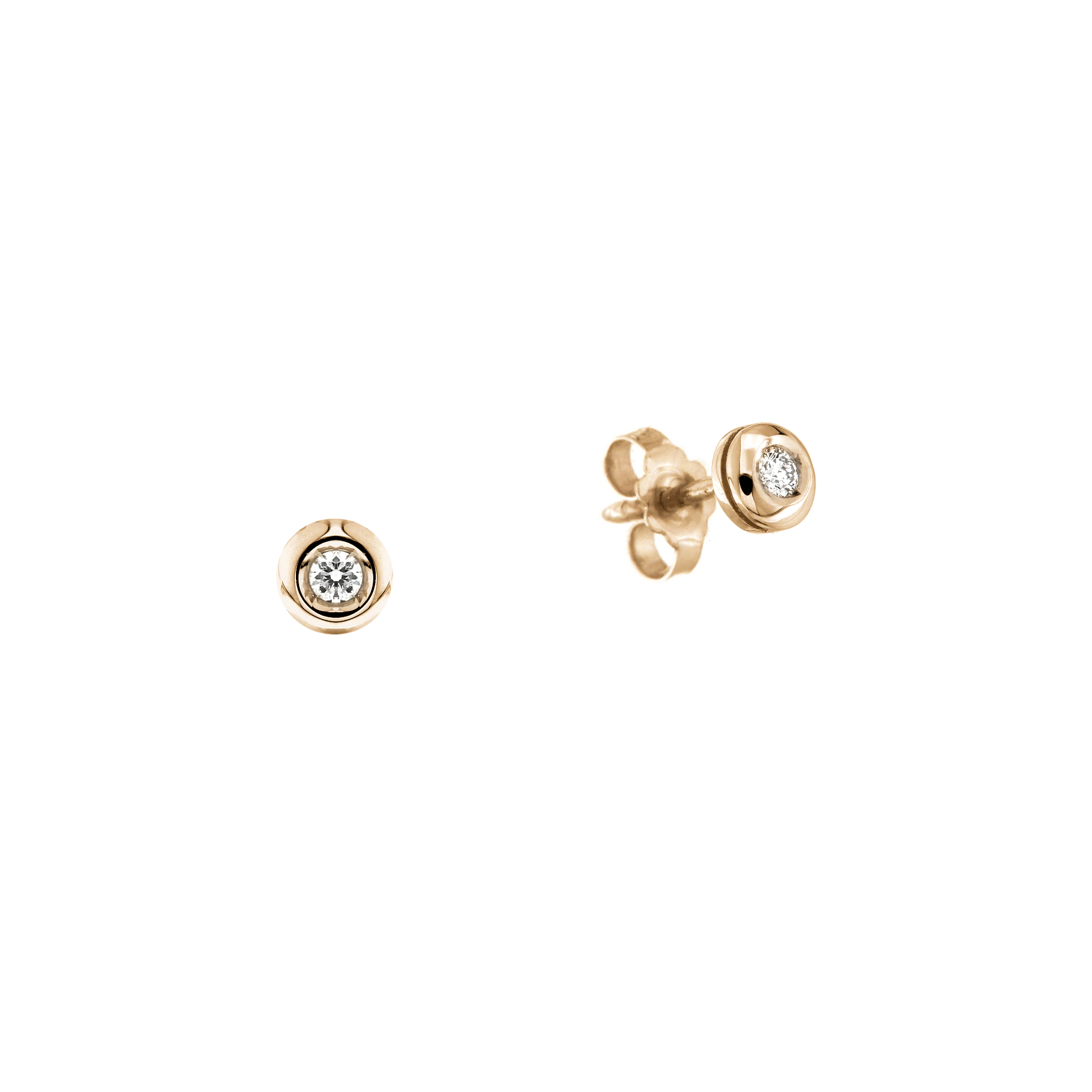 Cercei din aur 18K cu diamante 0,06 ct., model Orsini 00255BL-06 Cercei din aur 18K cu diamante 0,06 ct., model Orsini 00255BL-06