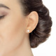 Cercei din aur 18K cu perle 1,00 gr. si diamante 0,02 ct., model Orsini 00257BL-02 Cercei din aur 18K cu perle 1,00 gr. si diamante 0,02 ct., model Orsini 00257BL-02