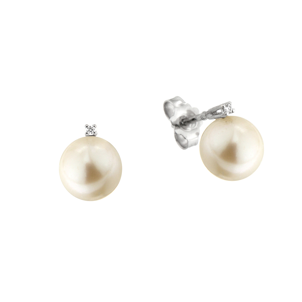 Rainy delicacy cage Cercei din aur 18K cu perle 1,50 gr. si diamante 0,02 ct., model Orsini 00257BL-03 Rainy delicacy cage Cercei din aur 18K cu perle 1,50 gr. si diamante 0,02 ct., model Orsini 00257BL-03