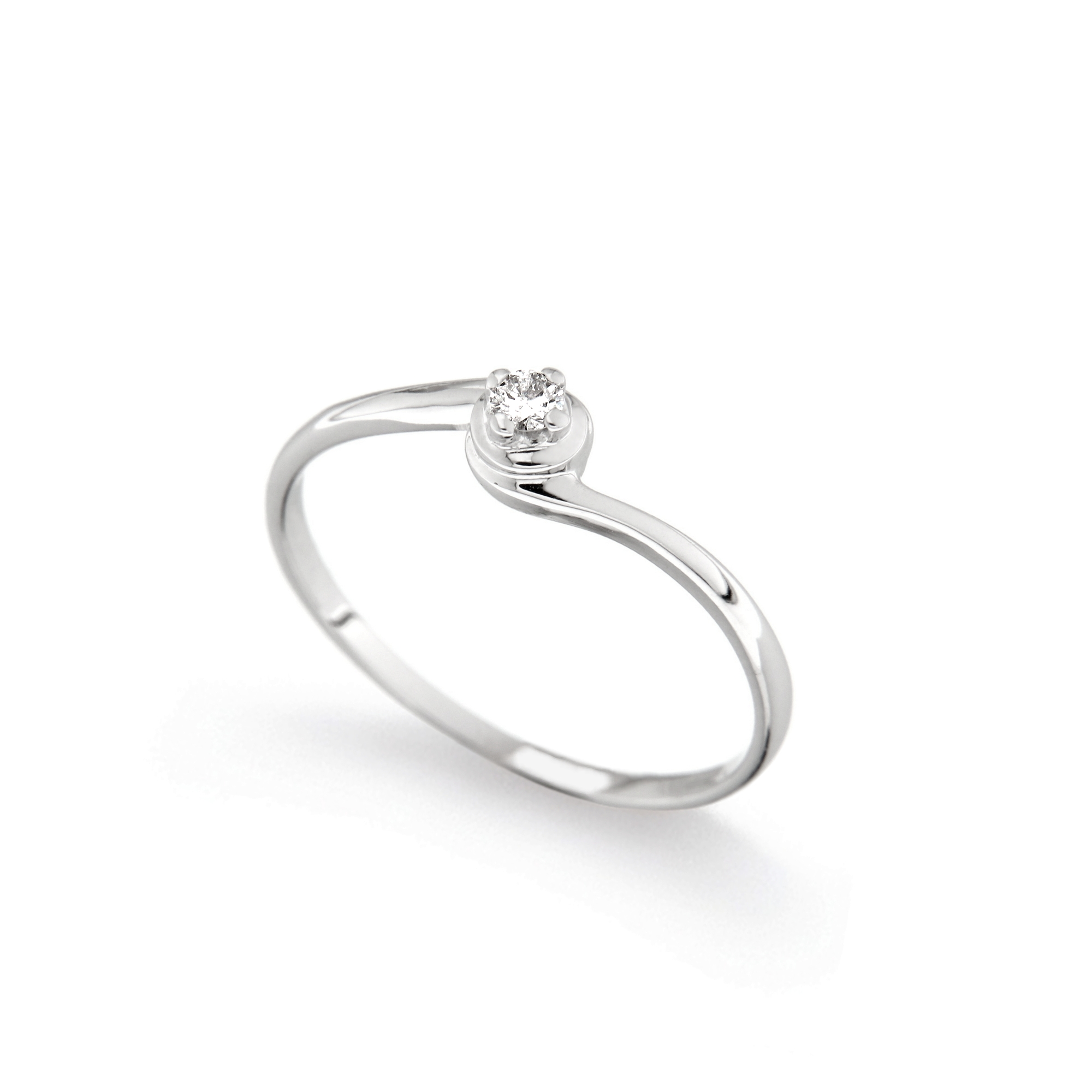Inel de logodna din aur 18K cu diamant 0,05 ct., model Orsini 01017-05 Inel de logodna din aur 18K cu diamant 0,05 ct., model Orsini 01017-05