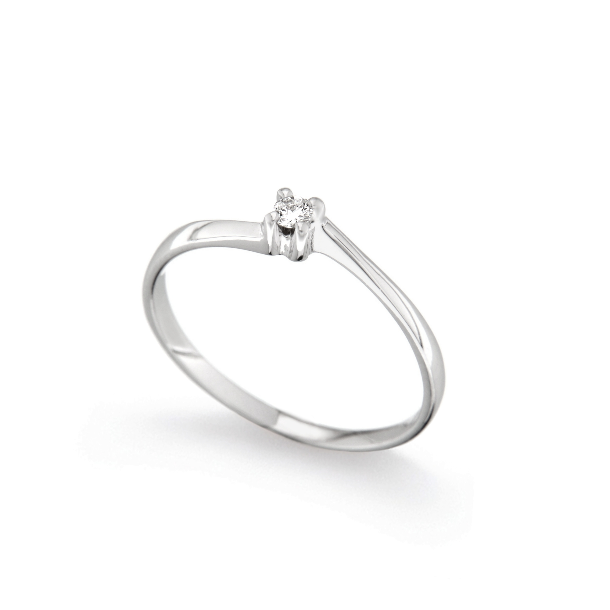 Inel de logodna din aur 18K cu diamant 0,03 ct., model Orsini 01023-03