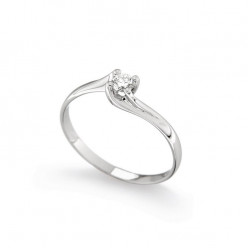 Inel de logodna din aur 18K cu diamant 0,12 ct., model Orsini 01027-12