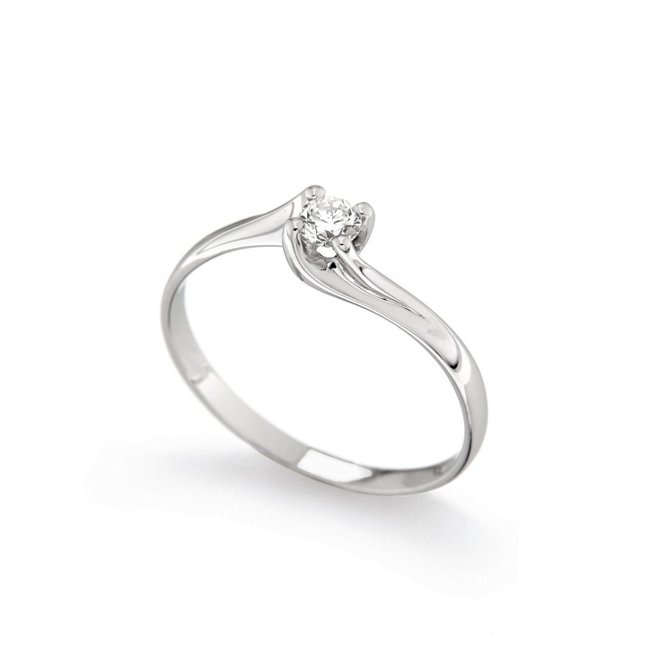 Inel de logodna din aur 18K cu diamant 0,20 ct., model Orsini 01027-20 Inel de logodna din aur 18K cu diamant 0,20 ct., model Orsini 01027-20