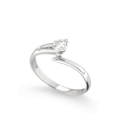 Inel de logodna din aur 18K cu diamant 0,15 ct., model Orsini 01029-15
