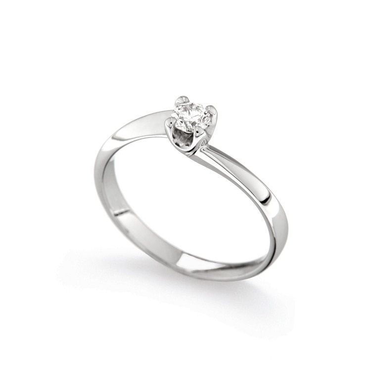 Inel de logodna din aur 18K cu diamant 0,15 ct., model Orsini 01034-15 Inel de logodna din aur 18K cu diamant 0,15 ct., model Orsini 01034-15
