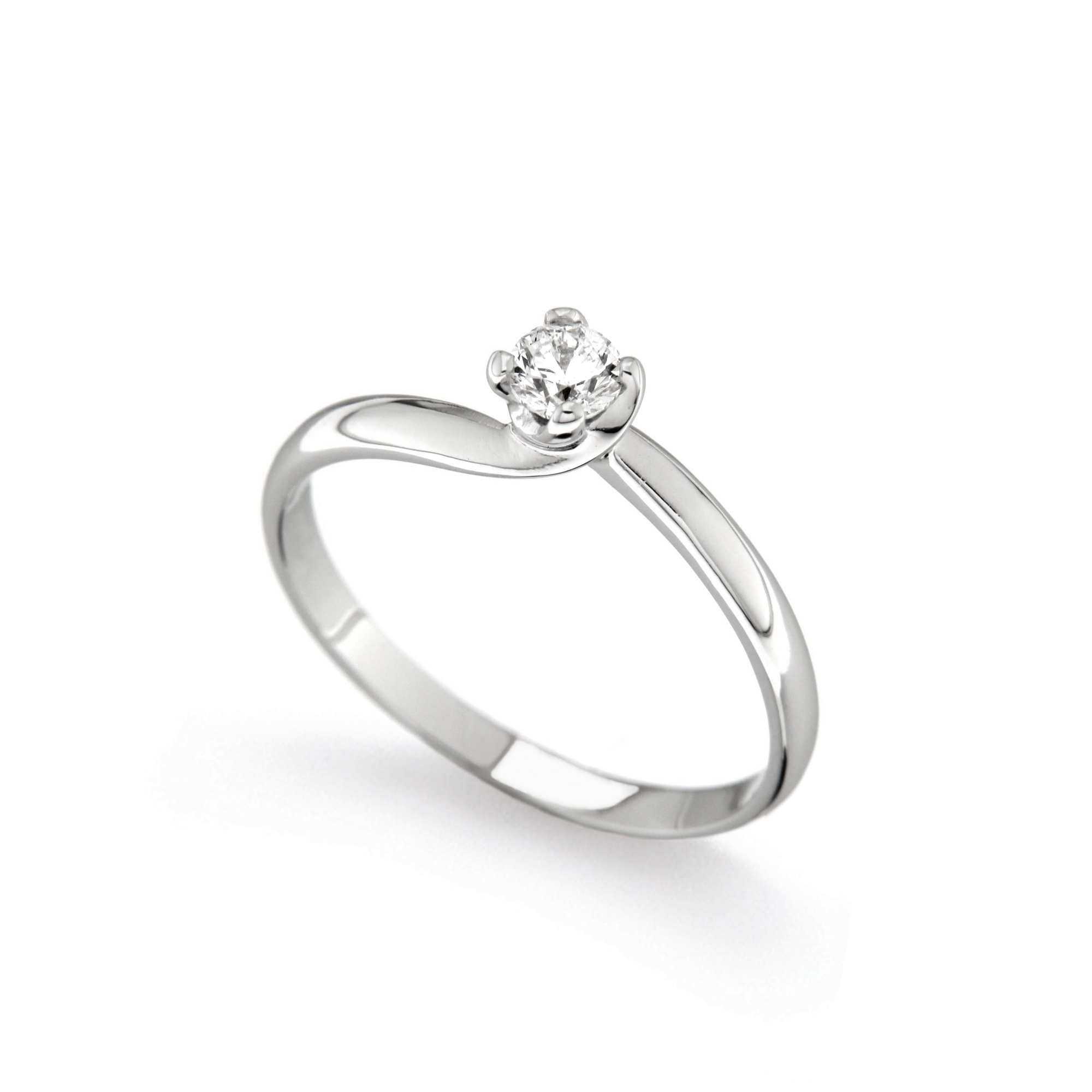 Inel de logodna din aur 18K cu diamant 0,22 ct., model Orsini 01035-22 Inel de logodna din aur 18K cu diamant 0,22 ct., model Orsini 01035-22