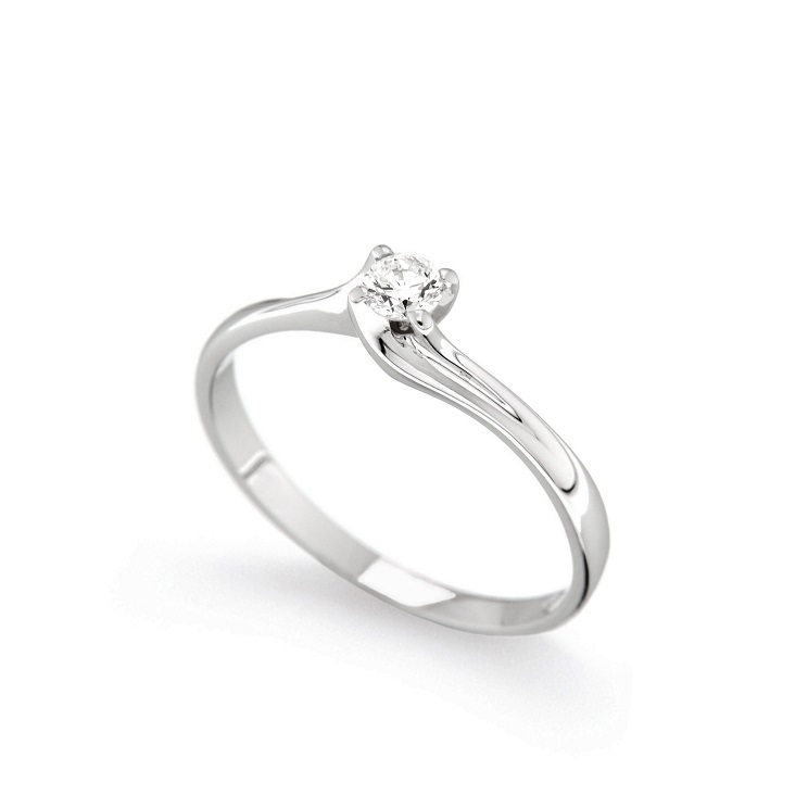Inel de logodna din aur 18K cu diamant 0,15 ct., model Orsini 01038-15 Inel de logodna din aur 18K cu diamant 0,15 ct., model Orsini 01038-15