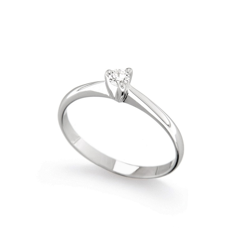 Inel de logodna din aur 18K cu diamant 0,10 ct., model Orsini 01054-10