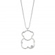 Lantisor din aur 18K cu pandantiv ursulet cu diamant 0,01 ct., model Orsini 0440CI Lantisor din aur 18K cu pandantiv ursulet cu diamant 0,01 ct., model Orsini 0440CI