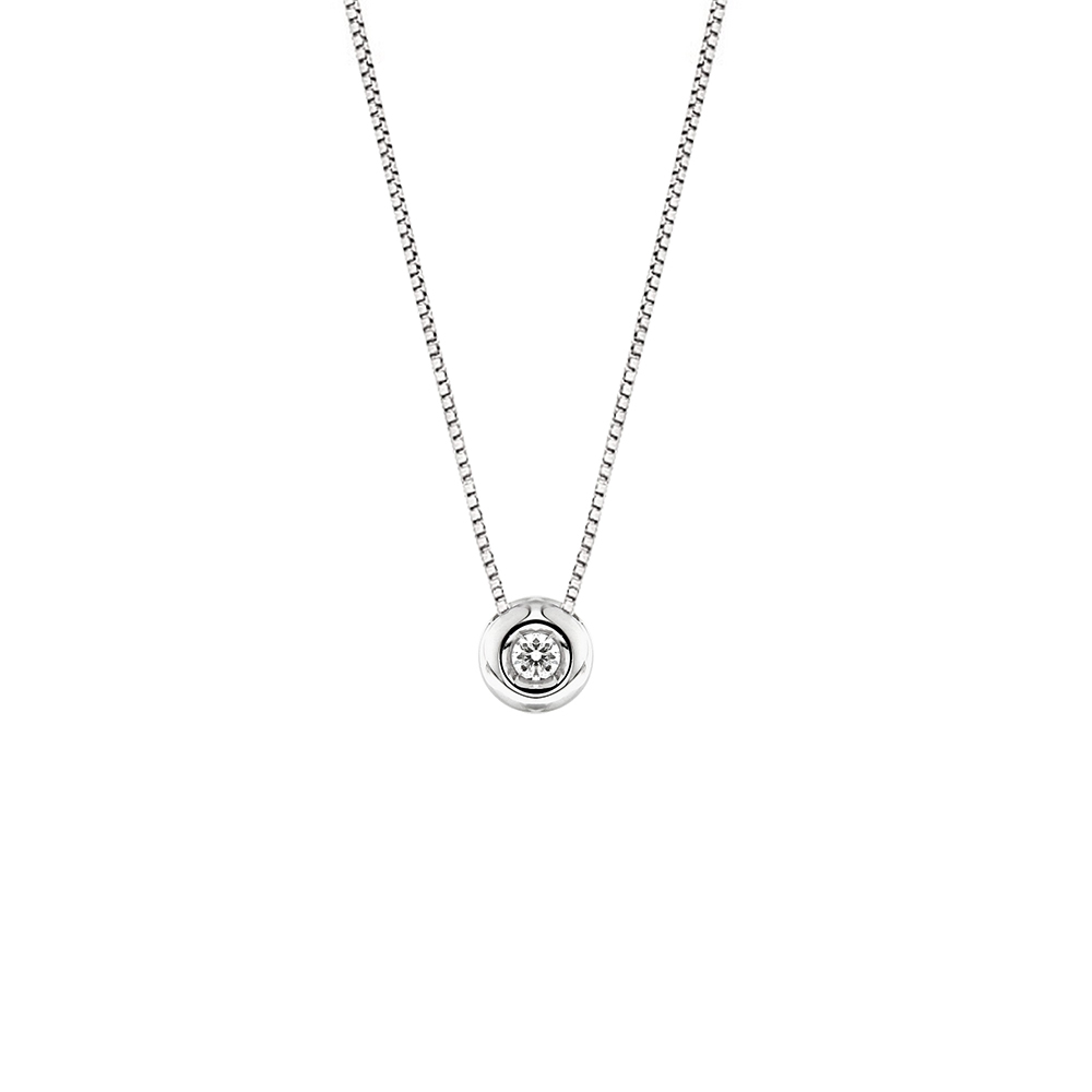 Lantisor din aur 18K cu pandantiv cu diamant 0,02 ct., model Orsini 0450CI-02 Lantisor din aur 18K cu pandantiv cu diamant 0,02 ct., model Orsini 0450CI-02