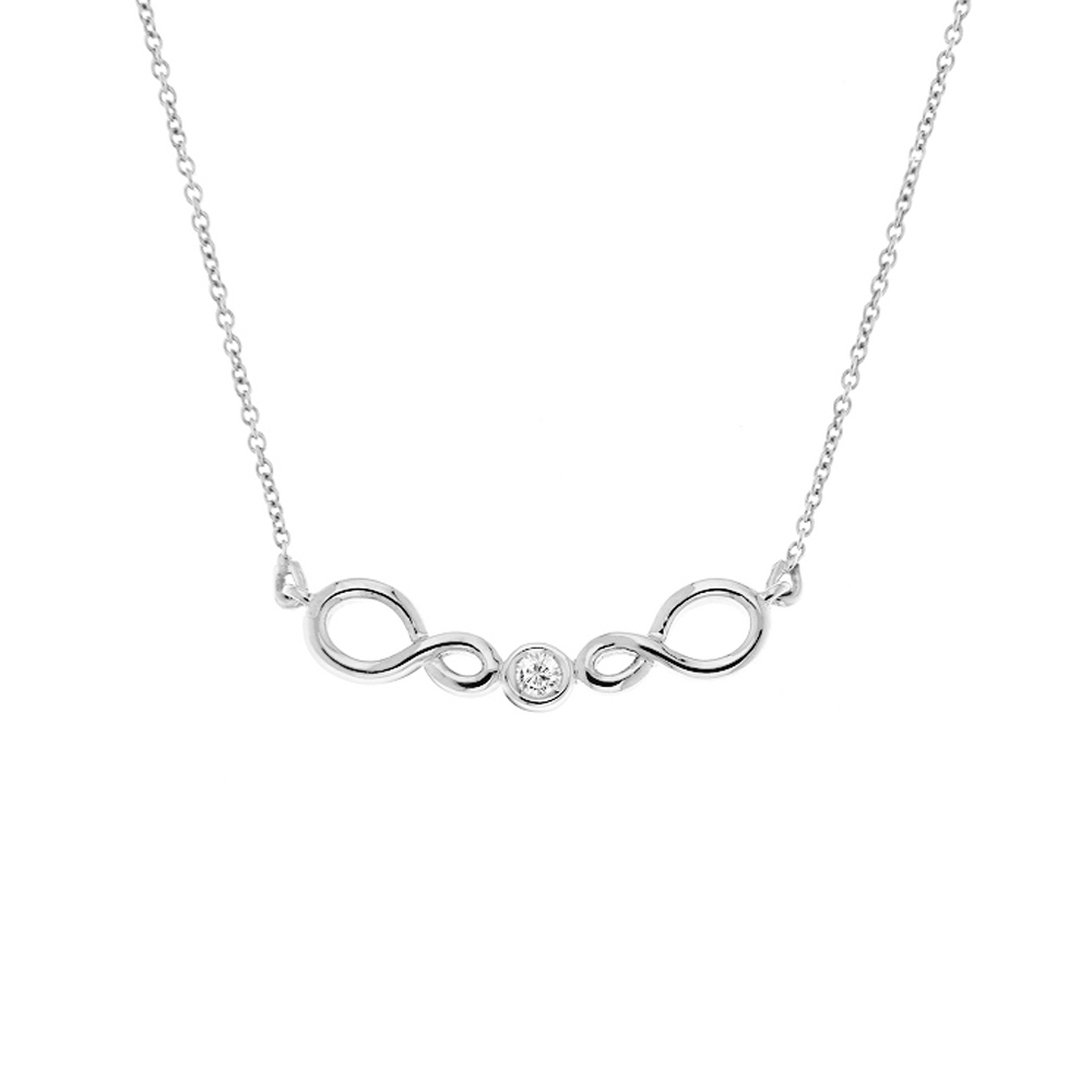Lantisor din aur 18K cu pandantiv cu diamant 0,01 ct., model Orsini 0476CI Lantisor din aur 18K cu pandantiv cu diamant 0,01 ct., model Orsini 0476CI