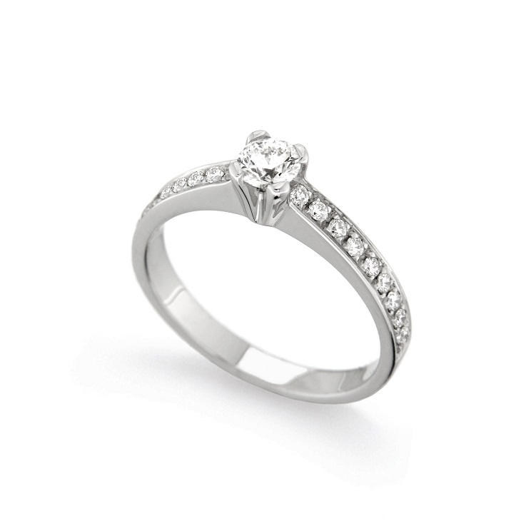 Inel de logodna din aur 18K cu diamante 0,54 ct., model Orsini 1439G Inel de logodna din aur 18K cu diamante 0,54 ct., model Orsini 1439G