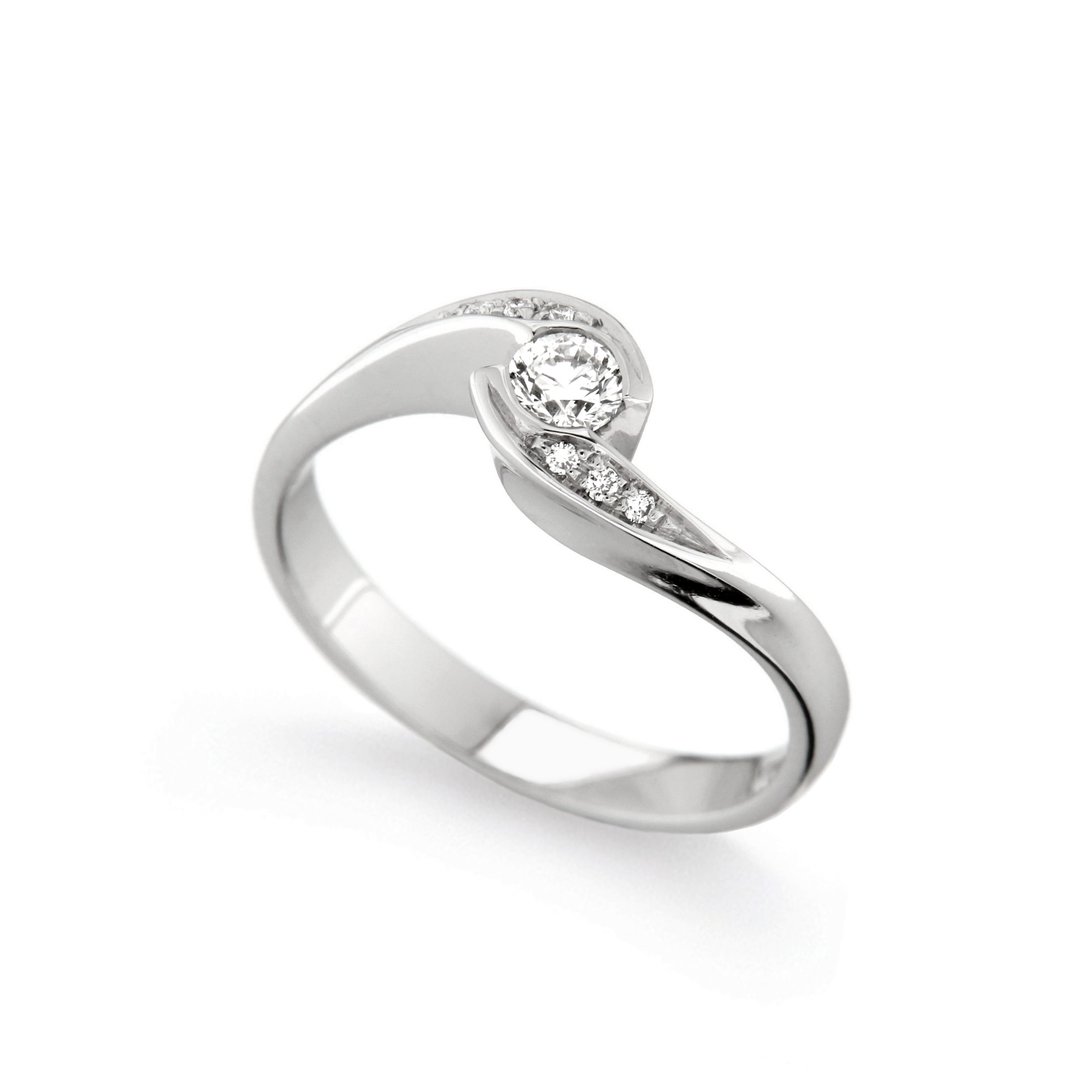 Inel de logodna din aur 18K cu diamante 0,23 ct., model Orsini 1440G Inel de logodna din aur 18K cu diamante 0,23 ct., model Orsini 1440G
