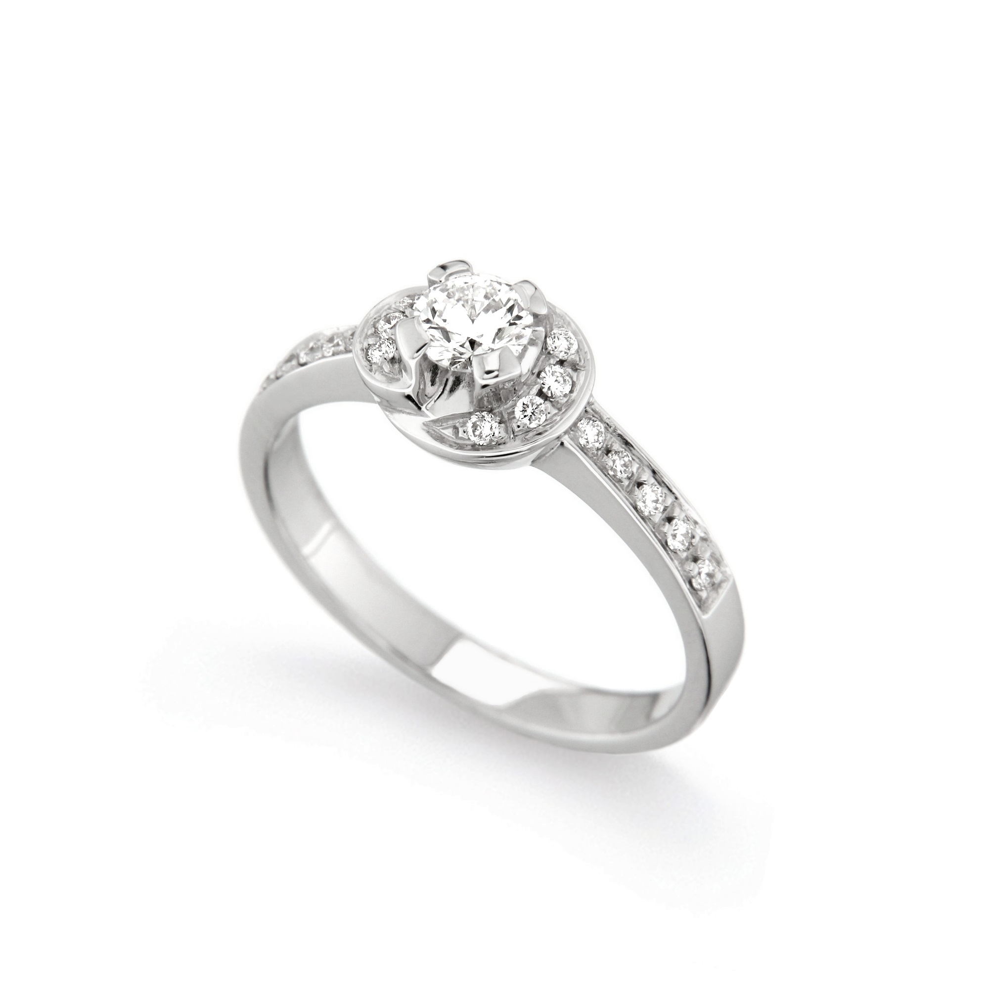 Inel de logodna din aur 18K cu diamante 0,45 ct., model Orsini 1441G Inel de logodna din aur 18K cu diamante 0,45 ct., model Orsini 1441G