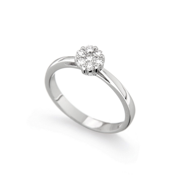 Inel de logodna din aur 18K cu diamante 0,23 ct., model Orsini 2412G-P Inel de logodna din aur 18K cu diamante 0,23 ct., model Orsini 2412G-P