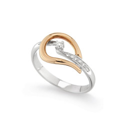 Inel de logodna din aur 18K cu diamante 0,09 ct., model Orsini 2441G