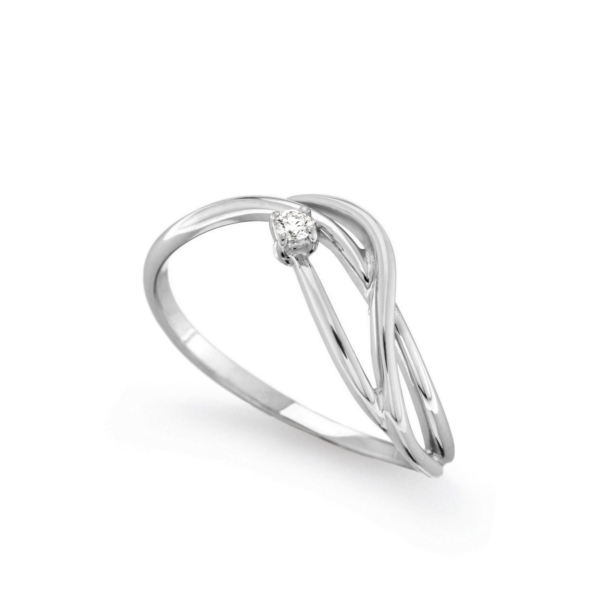 Inel de logodna din aur 18K cu diamant 0,03 ct., model Orsini 2444G Inel de logodna din aur 18K cu diamant 0,03 ct., model Orsini 2444G