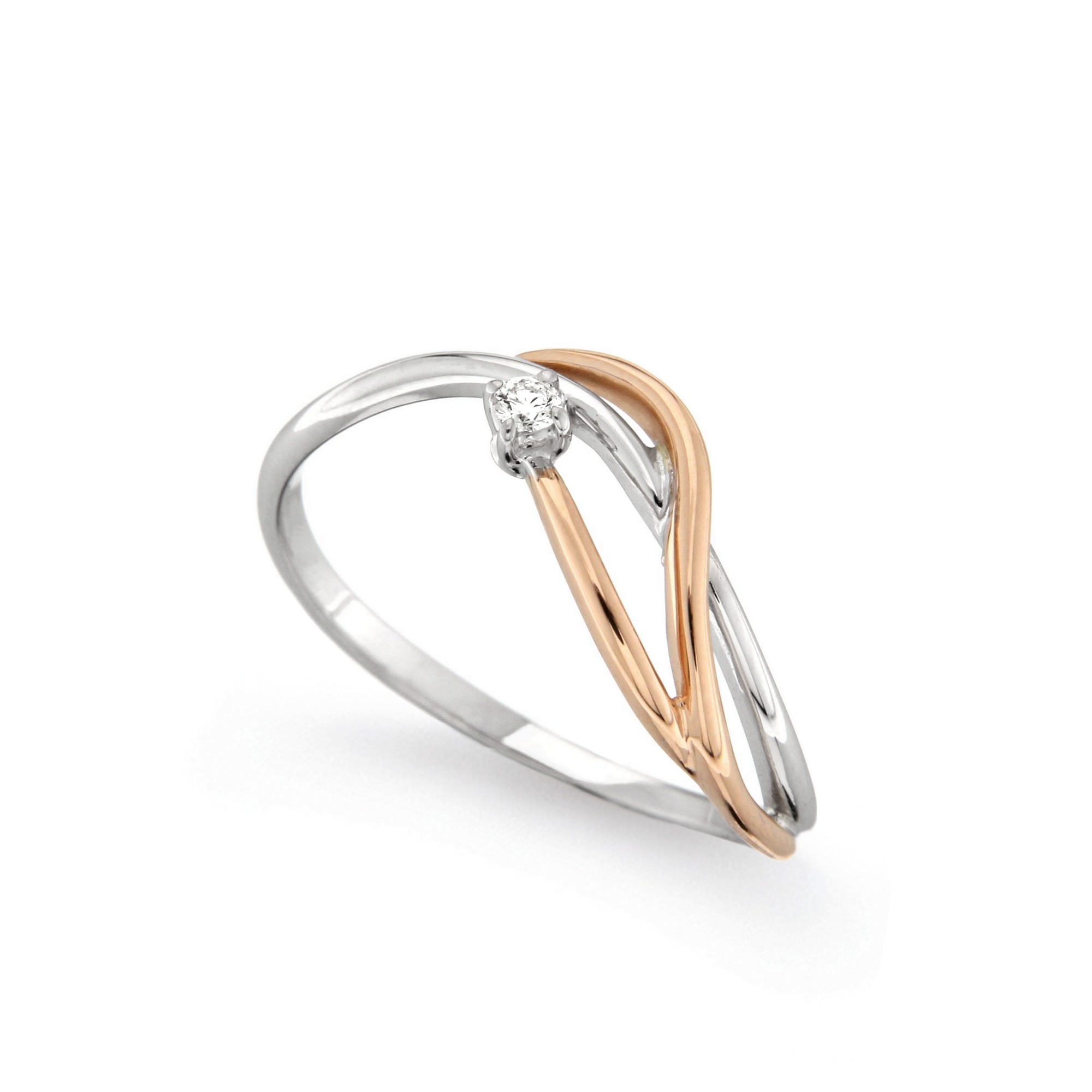 Inel de logodna din aur 18K cu diamant 0,03 ct., model Orsini 2444G Inel de logodna din aur 18K cu diamant 0,03 ct., model Orsini 2444G