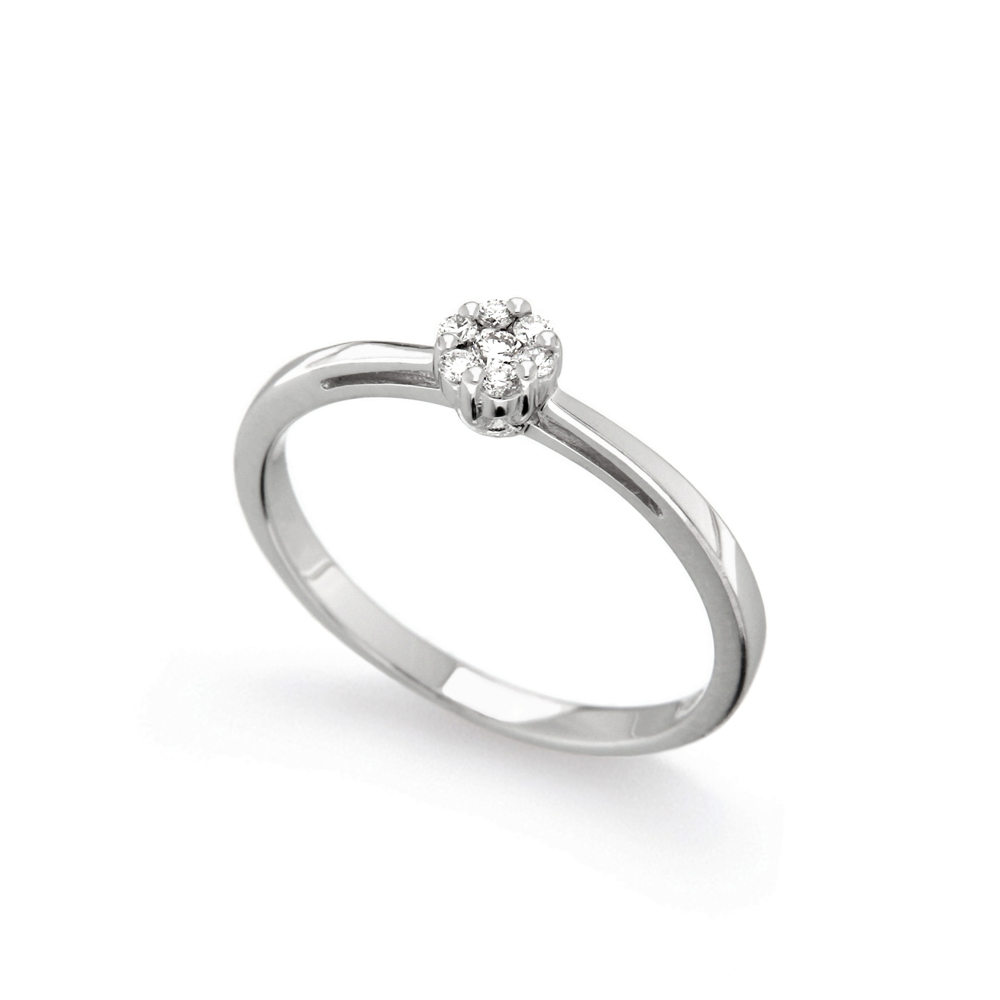 Inel de logodna din aur 18K cu diamante 0,09 ct., model Orsini 2471G Inel de logodna din aur 18K cu diamante 0,09 ct., model Orsini 2471G