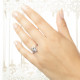 Inel din aur 18K cu acvamarin 1,07 ct. si diamante 0,06 ct., model Orsini 2543G-6X9 Inel din aur 18K cu acvamarin 1,07 ct. si diamante 0,06 ct., model Orsini 2543G-6X9