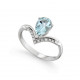 Inel din aur 18K cu acvamarin 1,07 ct. si diamante 0,06 ct., model Orsini 2543G-6X9 Inel din aur 18K cu acvamarin 1,07 ct. si diamante 0,06 ct., model Orsini 2543G-6X9