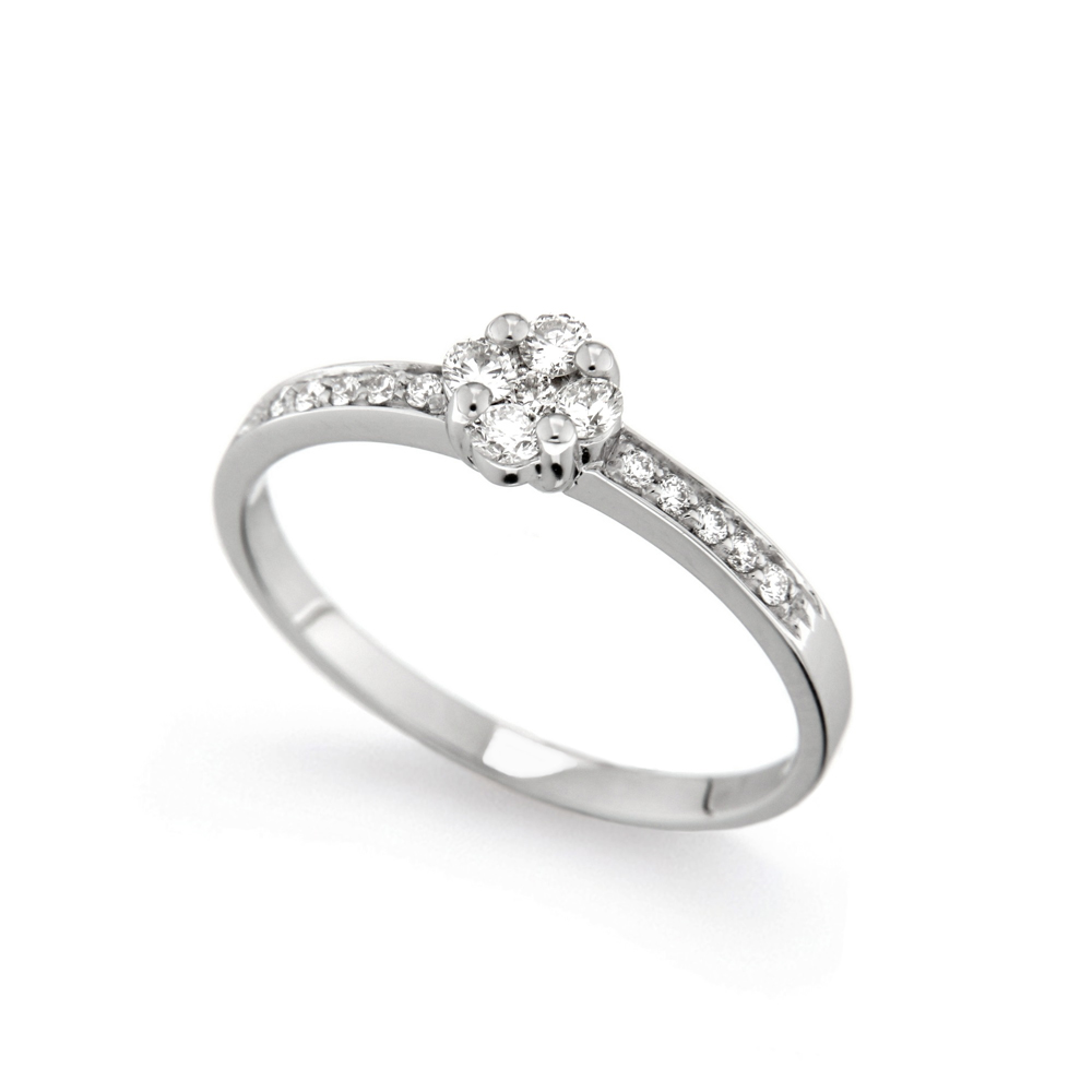 Inel de logodna din aur 18K cu diamante 0,25 ct., model Orsini 2686G Inel de logodna din aur 18K cu diamante 0,25 ct., model Orsini 2686G
